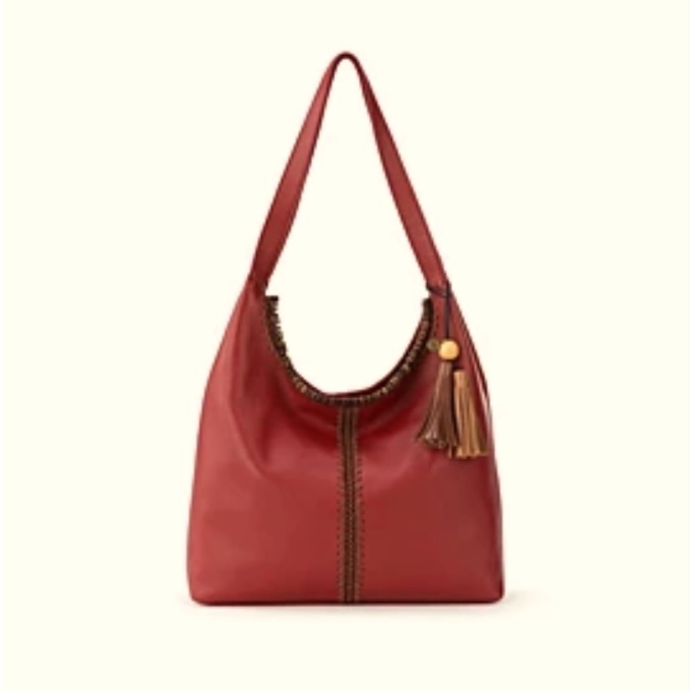 The Sak Huntley Leather Crimson/Red Hobo